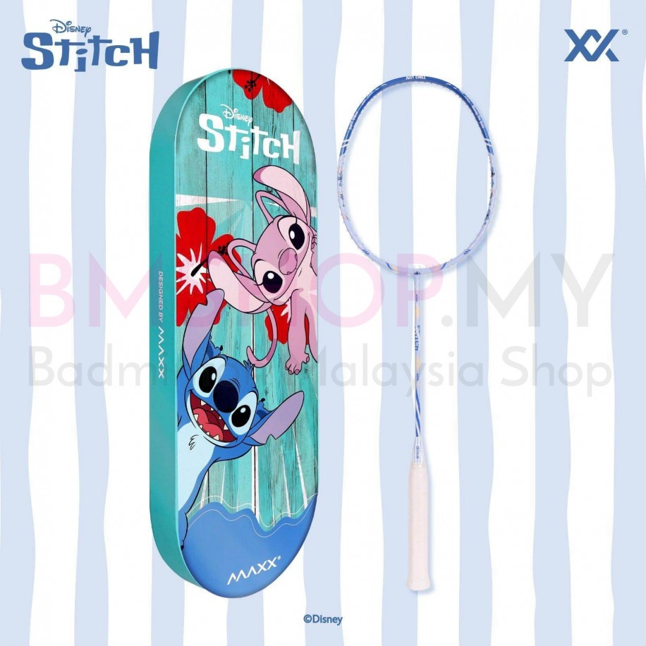 MAXX Stitch 4U Badminton Racket - Stitch & Angel (Free Stringing Service, Stitch Ed. Box, String & Towel)