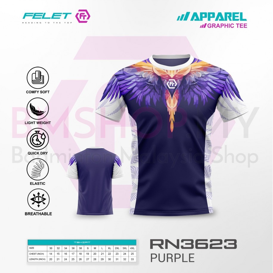 FELET Shirt RN3623 Jersey Purple