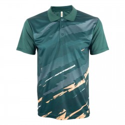 OREN SPORT Shirt QD7615 Unisex Collar Quick Dry Short Sleeve Sublimation Polo - Forest Green