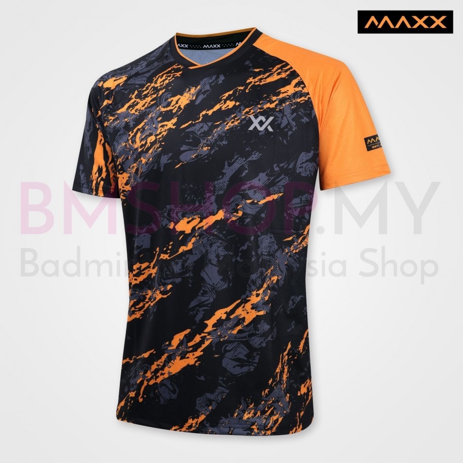 MAXX Shirt Tournament Tee MXPRO-009 Black Orange