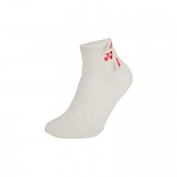YONEX Sock Low Cut Cusion Support Socks SSM-1094-MP7 (100% ORIGINAL) - White/ Geranium Pink