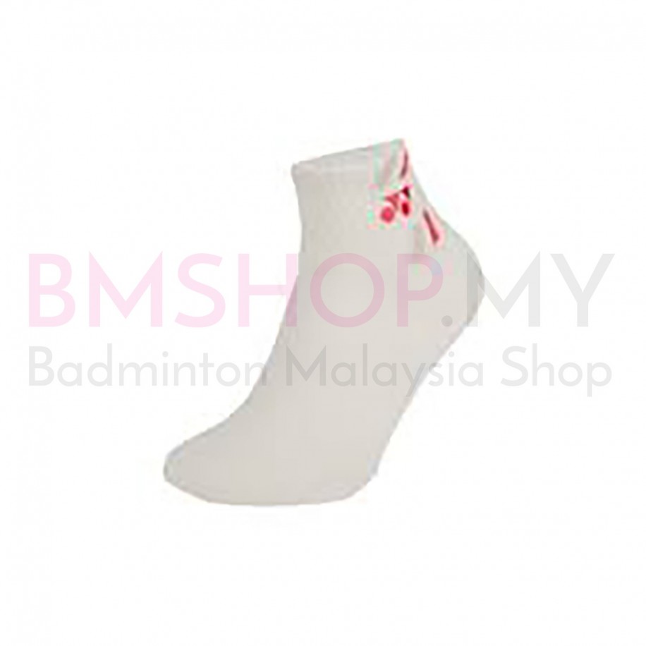 YONEX Sock Low Cut Cusion Support Socks SSM-1094-MP7 (100% ORIGINAL) - White/ Geranium Pink