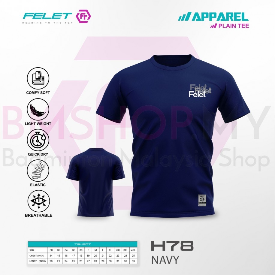 FELET Shirt Round Neck H78 (Navy)