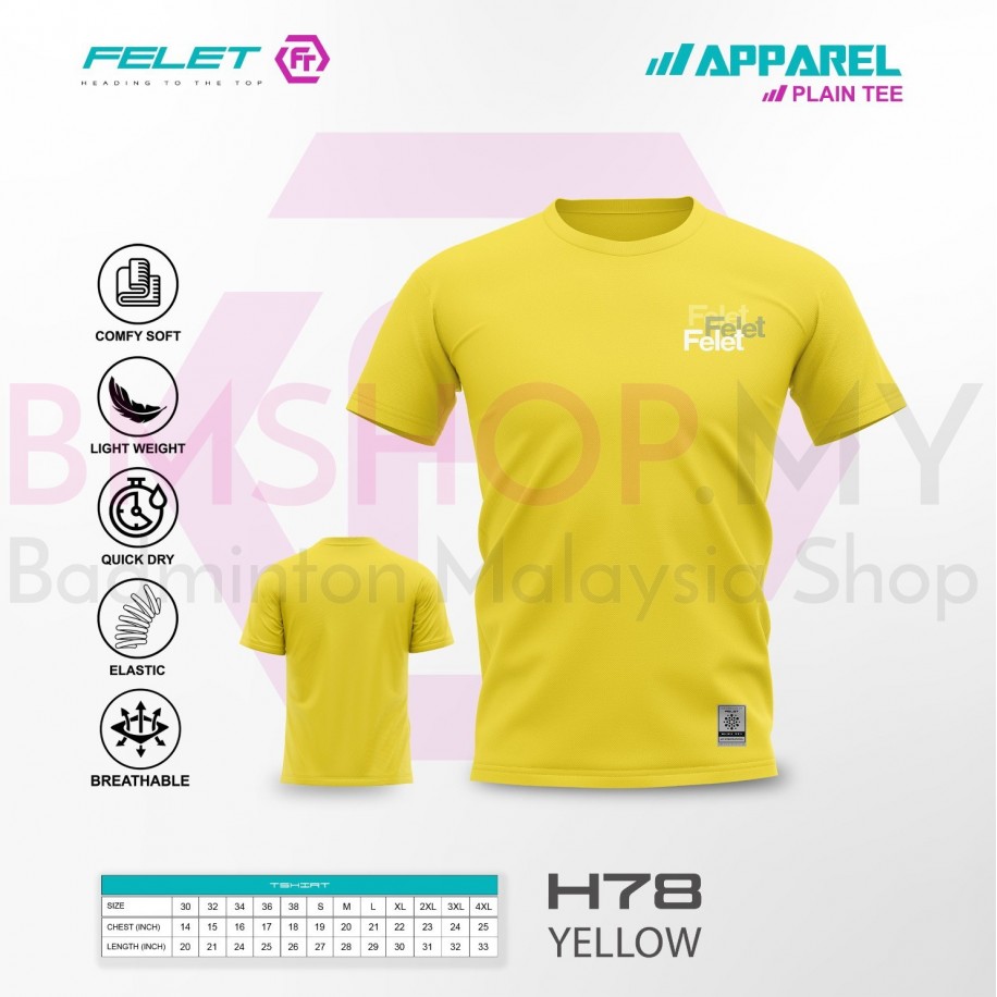 FELET Shirt Round Neck H78 (Yellow)