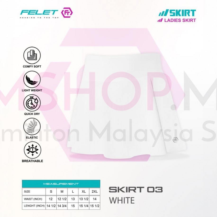FELET Skirt 03 Badminton Skirt Pink
