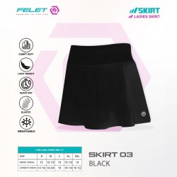 FELET Skirt 03 Badminton Skirt Black