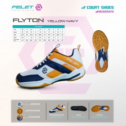 Felet Badminton Shoes Flyton Yellow Navy