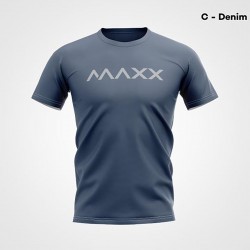 MAXX Shirt Sport Tee MXBA-007 Denim Blue- Grey