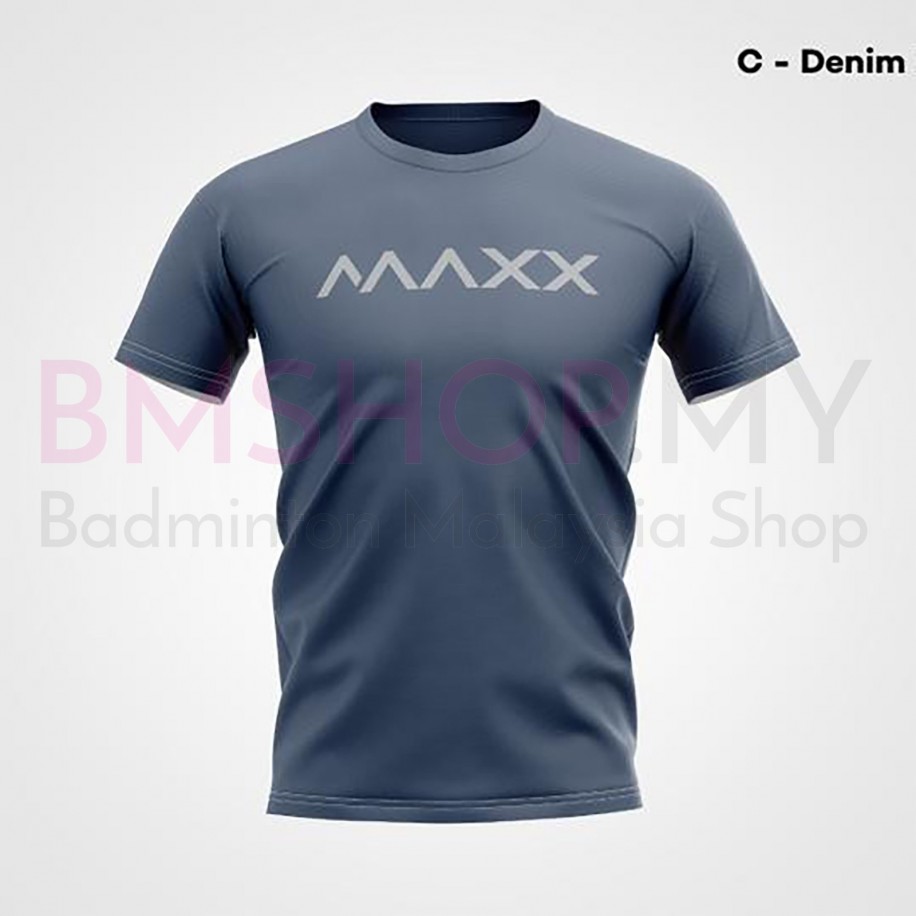 MAXX Shirt Sport Tee MXBA-007 Denim Blue- Grey