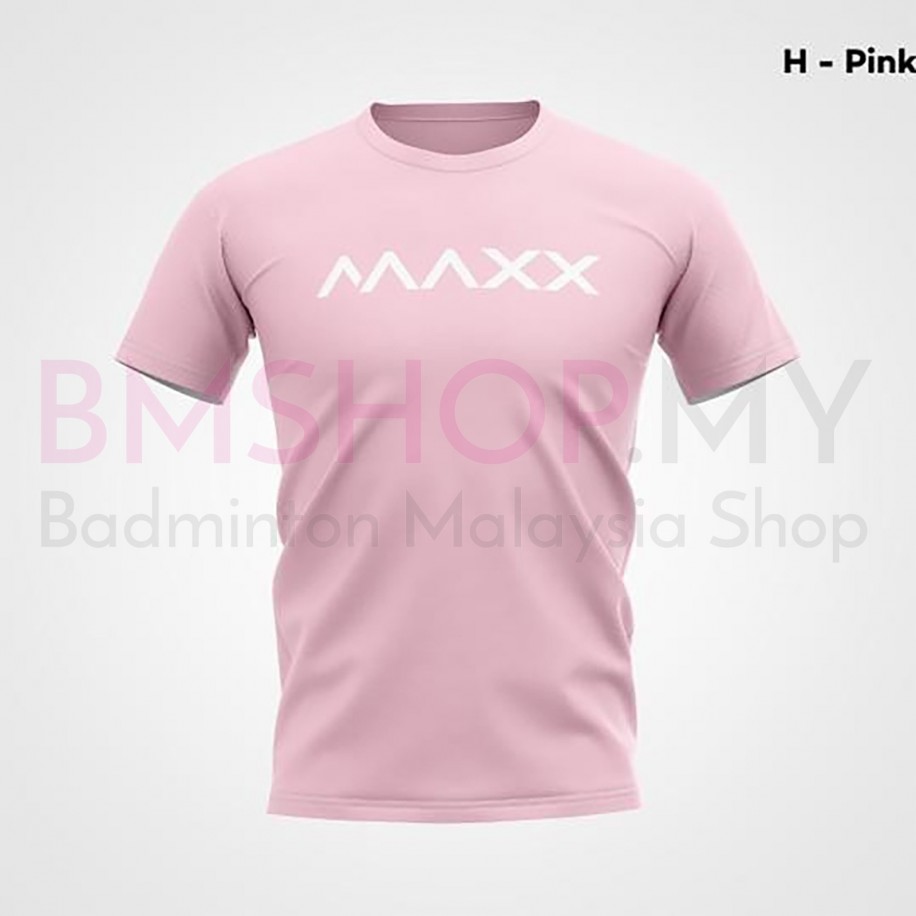 MAXX Shirt Sport Tee MXBA-007 Pink- White