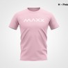 MAXX Shirt Sport Tee MXBA-007 Pink- White