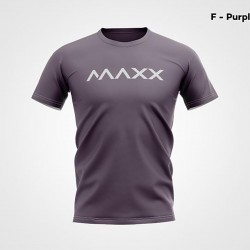 MAXX Shirt Sport Tee MXBA-007 Purple- Silver