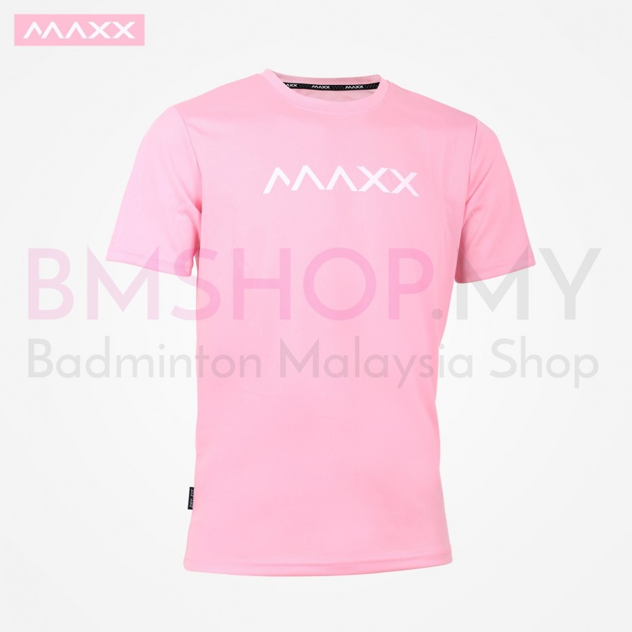MAXX Shirt Sport Tee MXBA-007 Pink- White