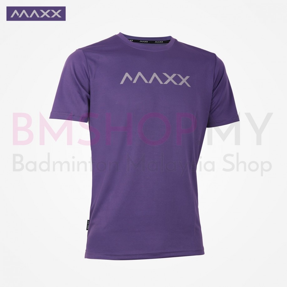 MAXX Shirt Sport Tee MXBA-007 Purple- Silver