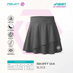 FELET Skirt 04 Badminton Skirt- Black