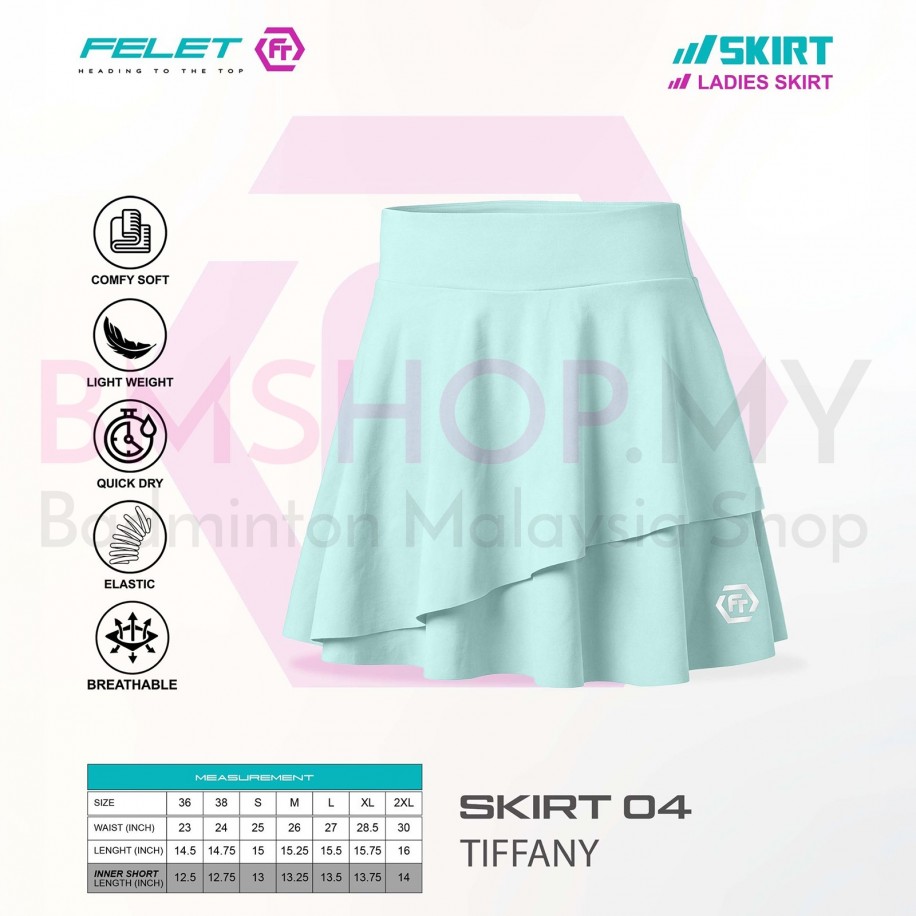 FELET Skirt 04 Badminton Skirt- Tiffany