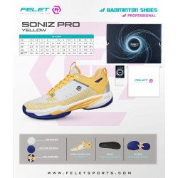 Felet Badminton Shoes Soniz Pro- Yellow