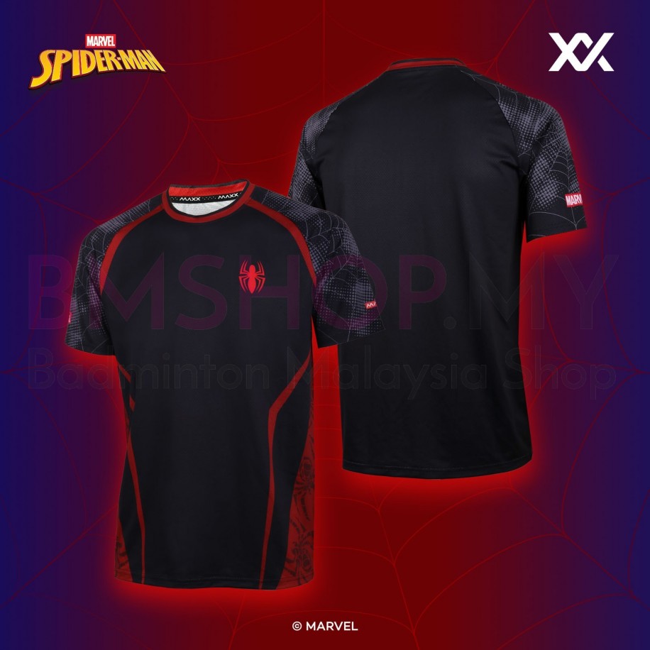 MAXX x Marvel Spiderman Collection Sports Tee - MDTEE06 (Black)