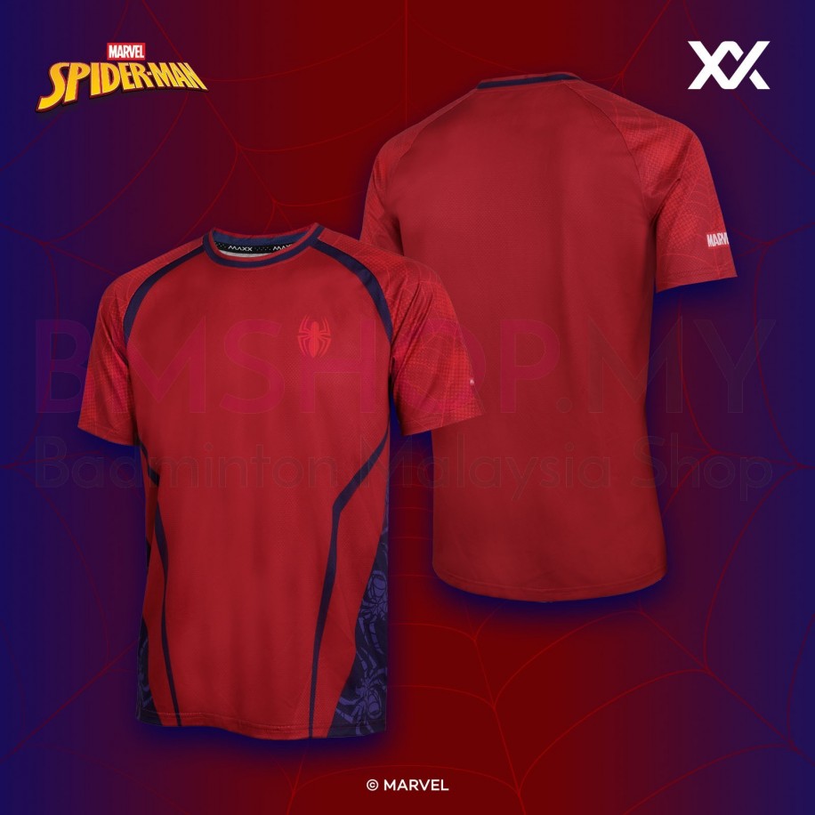 MAXX x Marvel Spiderman Collection Sports Tee - MDTEE06 (Red)