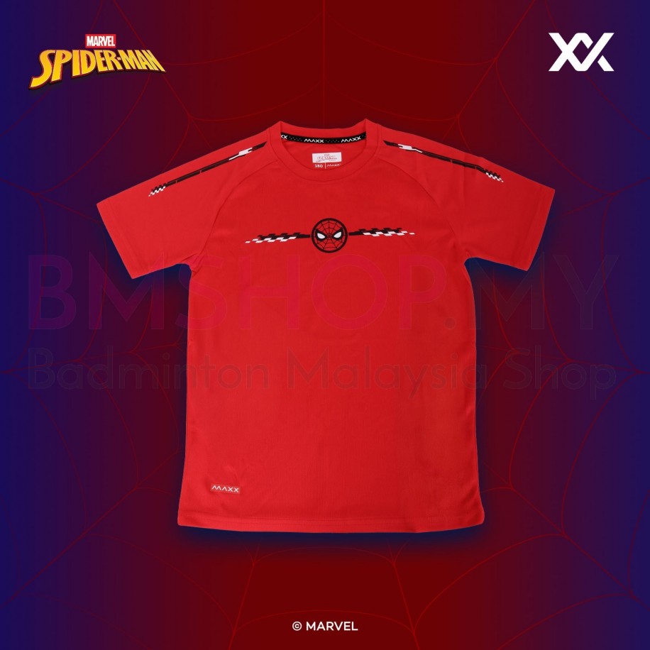 MAXX x Marvel Spiderman Collection Kids Sports Tee - MDTEE08(K) (Red)