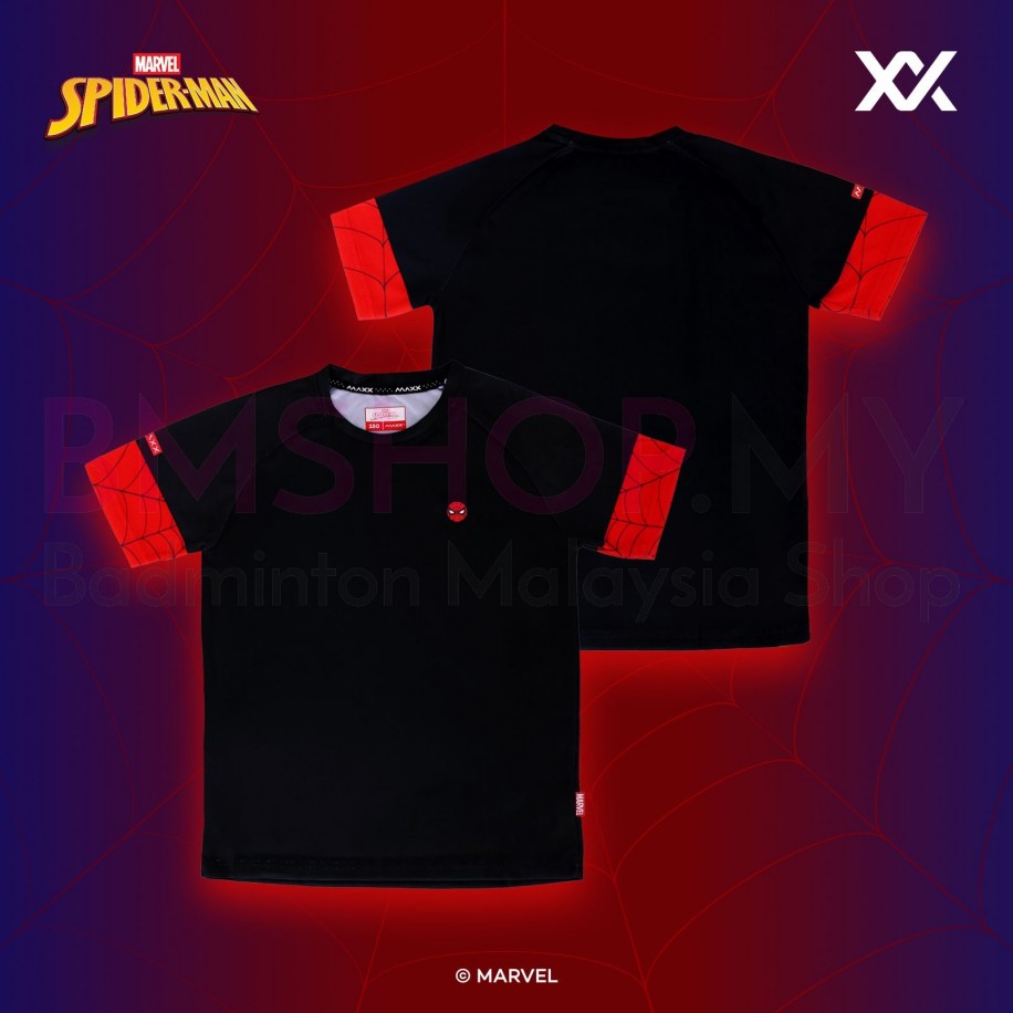 MAXX x Marvel Spiderman Collection Kids Sports Tee - MDTEE09(K) (Black)