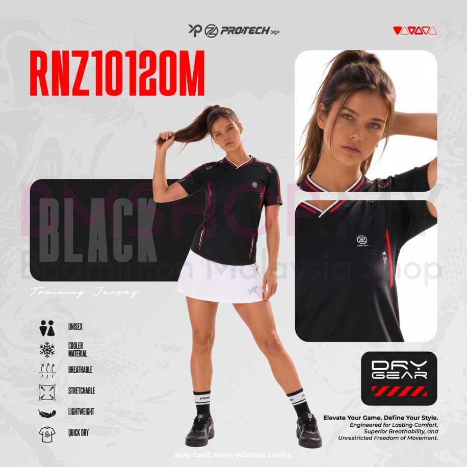 PROTECH Plain Tournament Jersey Shirt RNZ10120M- Black