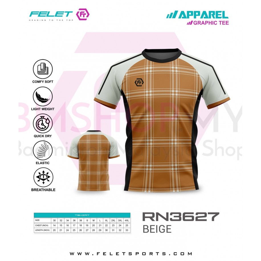 FELET Shirt RN3627 Jersey- Beige