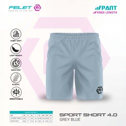 FELET Pant Sport Short 4.0 Badminton Pant- Grey Blue