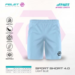 FELET Pant Sport Short 4.0 Badminton Pant- Light Blue