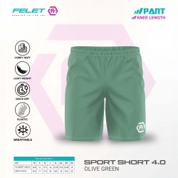 FELET Pant Sport Short 4.0 Badminton Pant- Olive Green