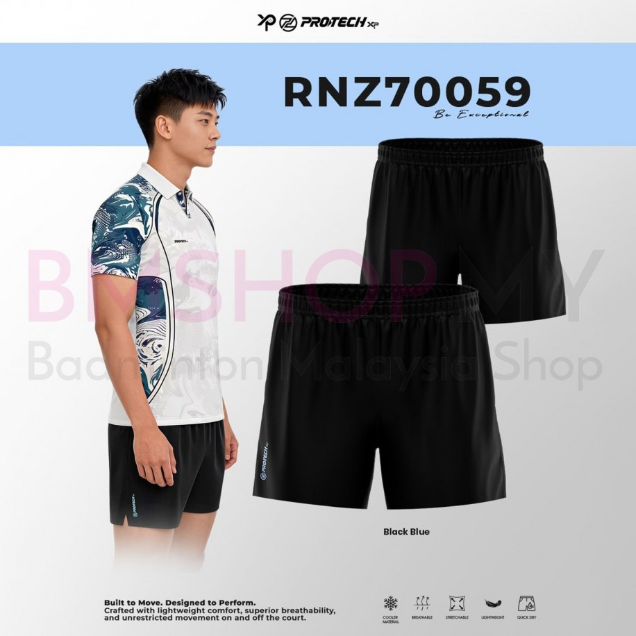PROTECH Pant Sport Unisex Quick Dry Training Short Pants RNZ70059 - Black/Blue